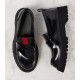 Web Stripe leather loafers