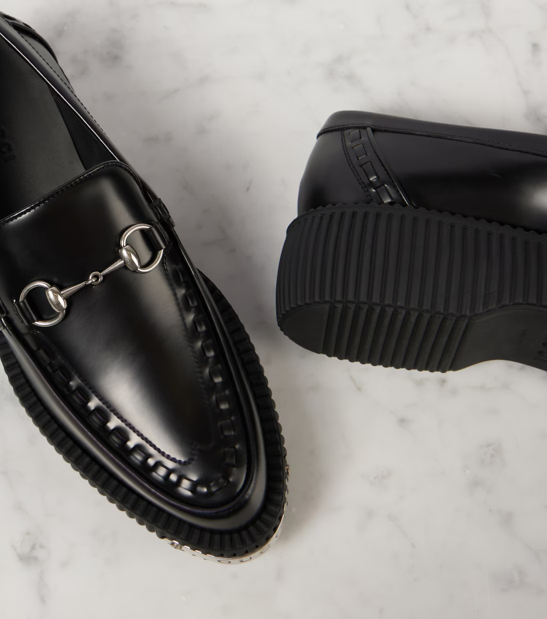 Horsebit leather loafers