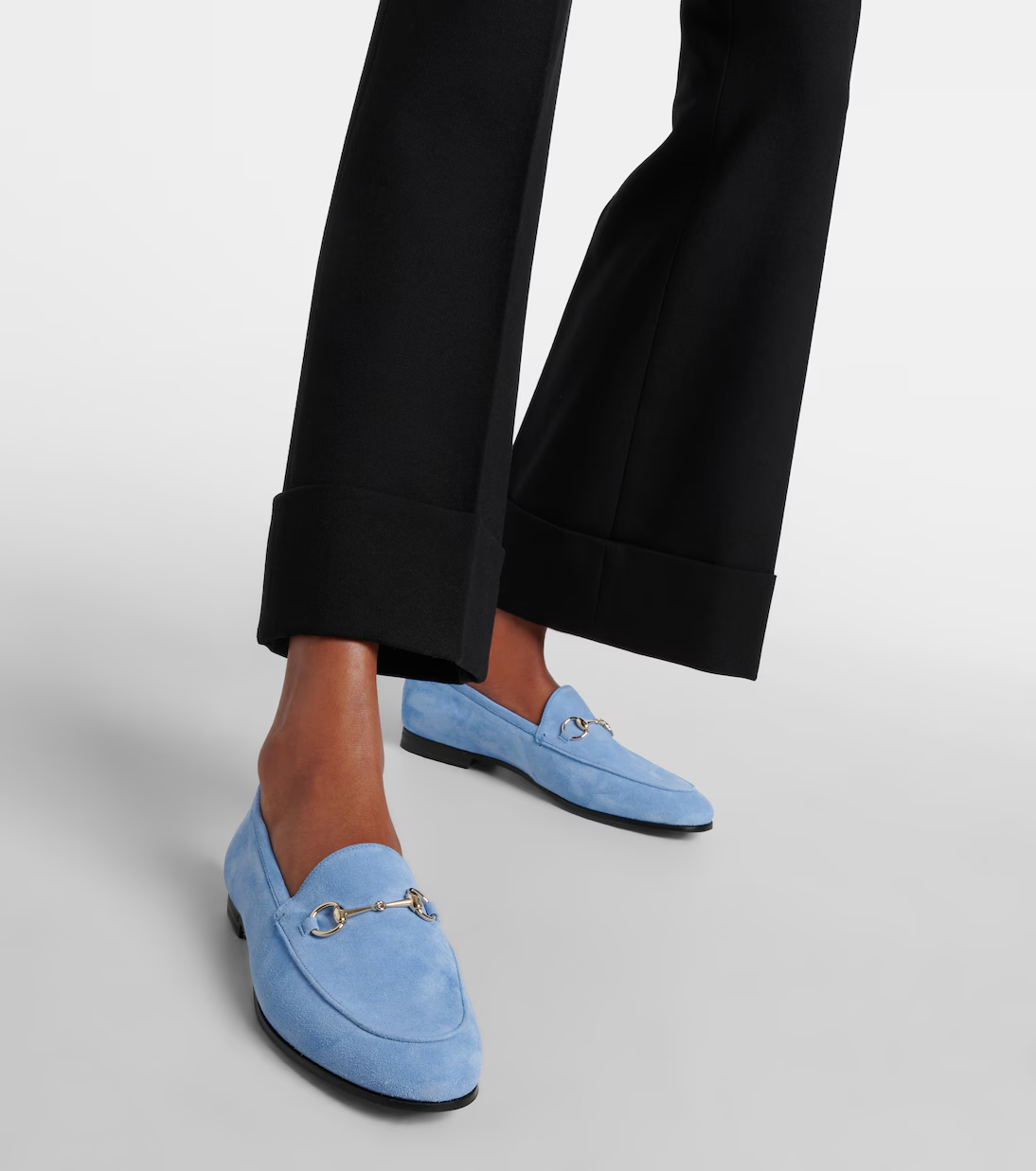 Gucci Jordaan Horsebit suede loafers