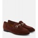 Gucci Jordaan Horsebit suede loafers