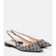 Horsebit GG canvas slingback flats