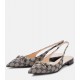 Horsebit GG canvas slingback flats