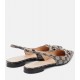 Horsebit GG canvas slingback flats