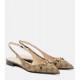 Horsebit GG canvas slingback flats