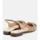 Horsebit GG canvas slingback flats