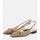 Horsebit GG canvas slingback flats