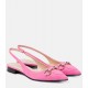 Horsebit GG canvas slingback flats