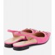 Horsebit GG canvas slingback flats