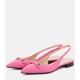 Horsebit GG canvas slingback flats