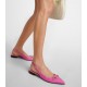 Horsebit GG canvas slingback flats