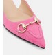 Horsebit GG canvas slingback flats