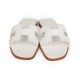 Hermès Oran Sandals White Box Calfskin 