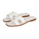 Hermès Oran Sandals White Box Calfskin 