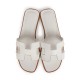 Hermès Oran Sandals White Box Calfskin 