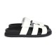 Hermès Chypre Techno Sandals White Calfskin Palladium Hardware