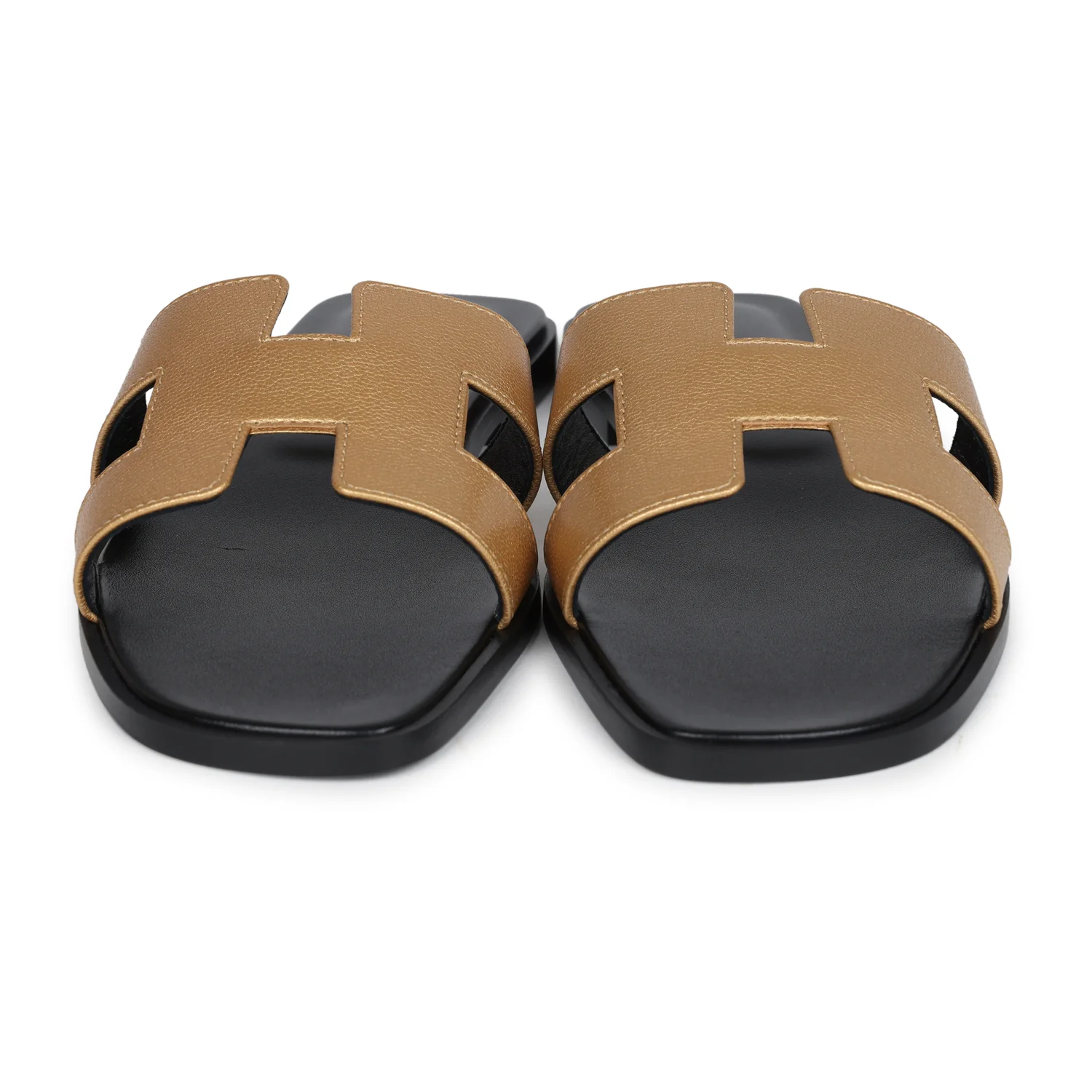 Hermès Oran Sandals Dore Chevre