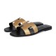 Hermès Oran Sandals Dore Chevre