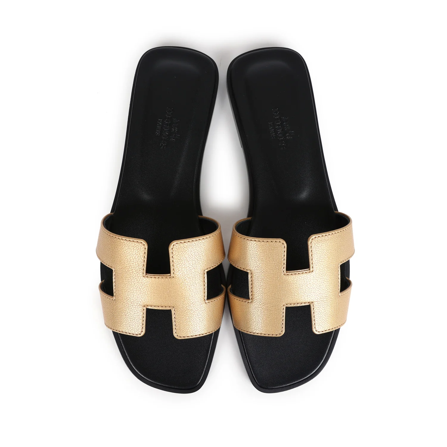 Hermès Oran Sandals Dore Chevre