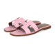 Hermès Oran Sandals Bubblegum Matte Alligator