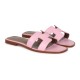 Hermès Oran Sandals Bubblegum Matte Alligator