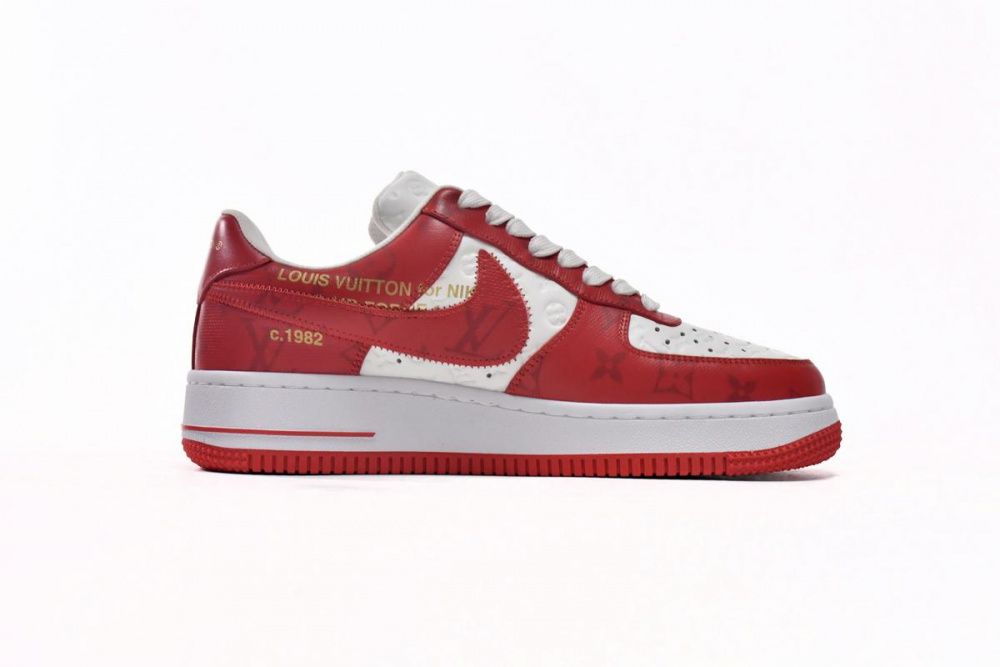 Louis Vuitton x Nike Air Force 1 White Red