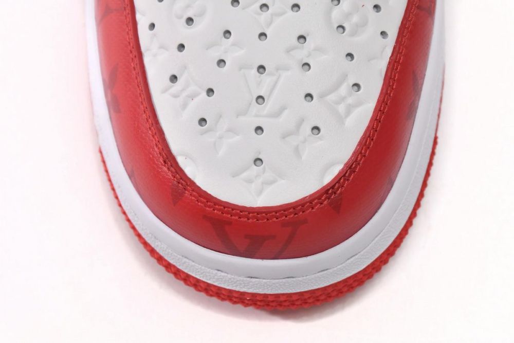 Louis Vuitton x Nike Air Force 1 White Red