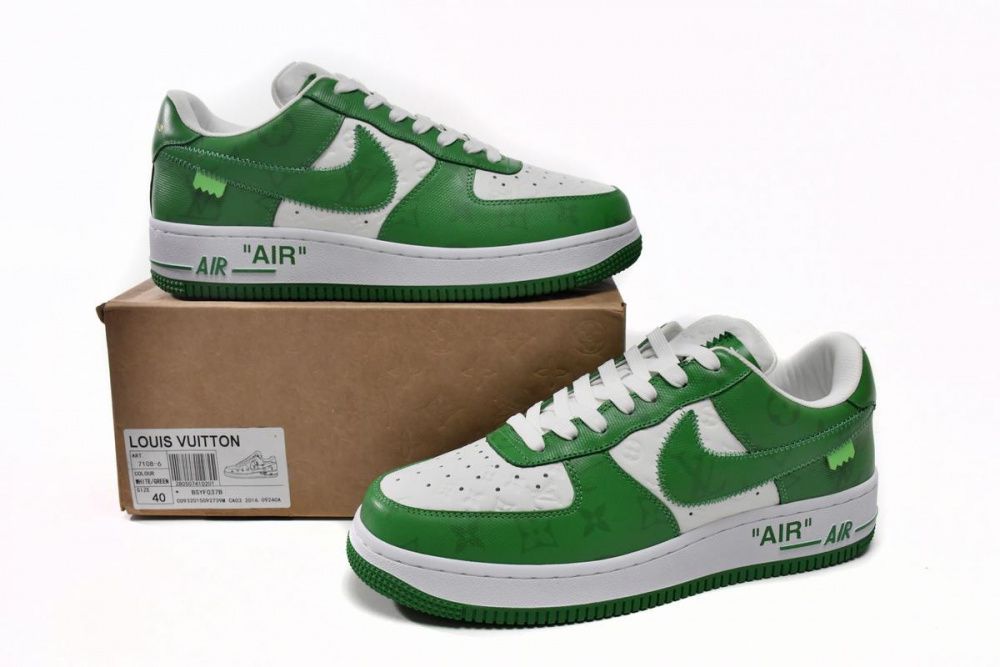 Louis Vuitton x Nike Air Force 1 White Green