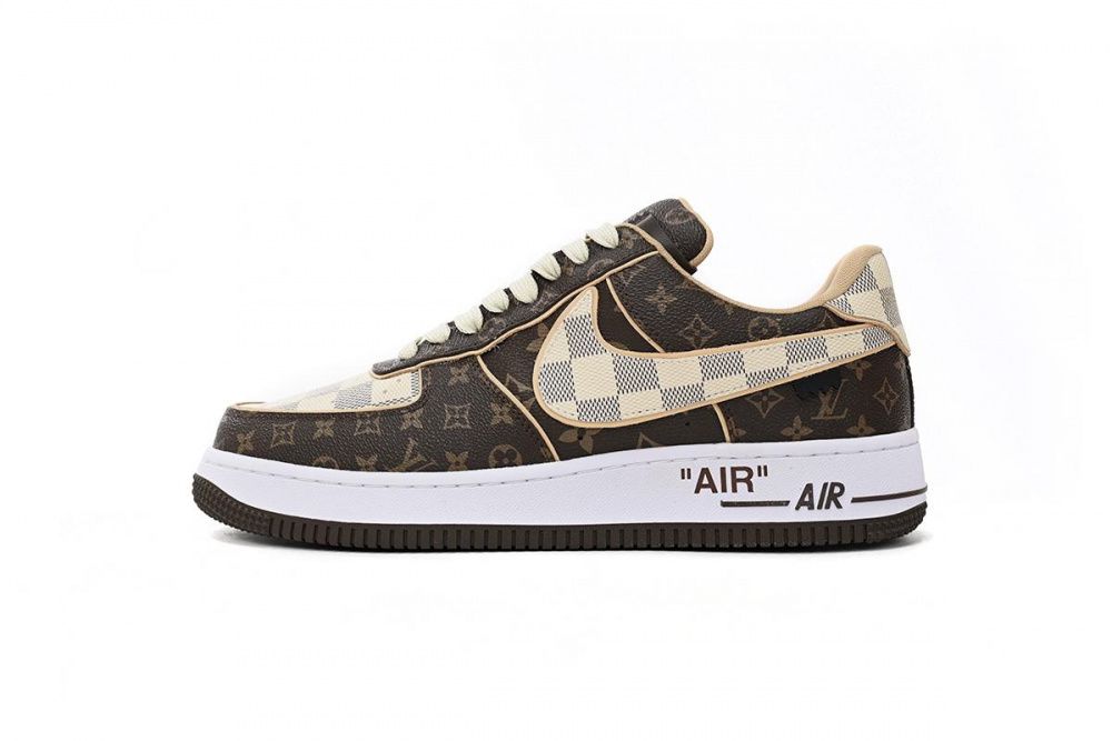 Louis Vuitton x Nike Air Force 1 Coffee