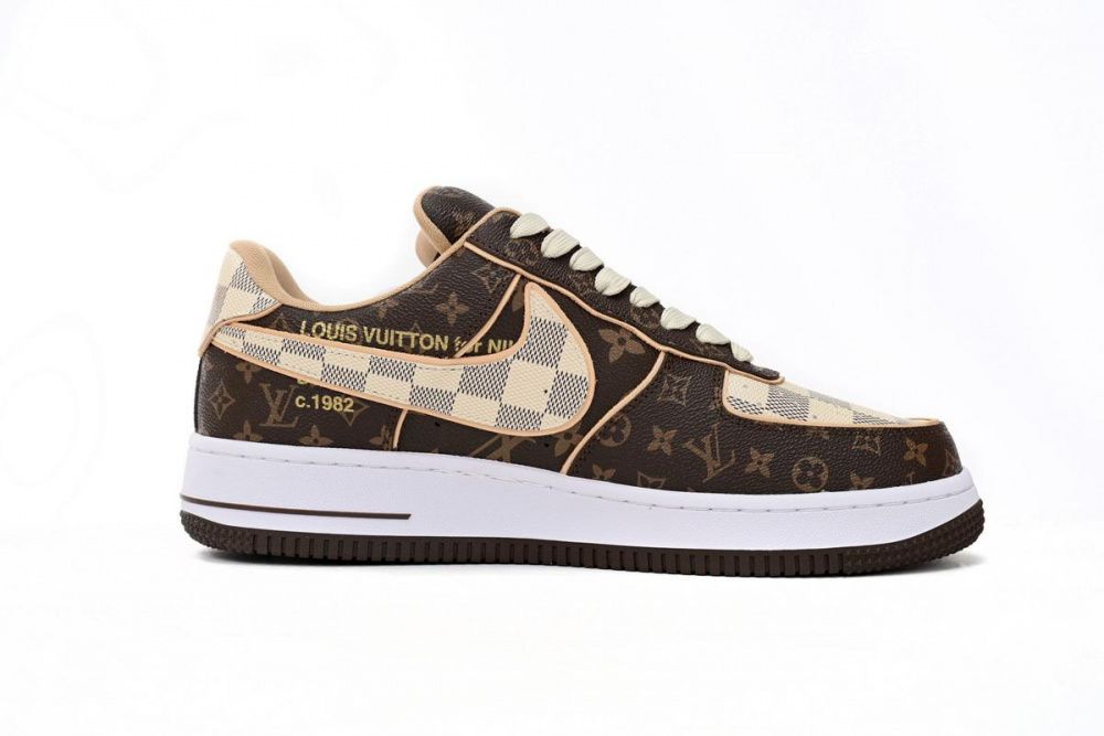 Louis Vuitton x Nike Air Force 1 Coffee