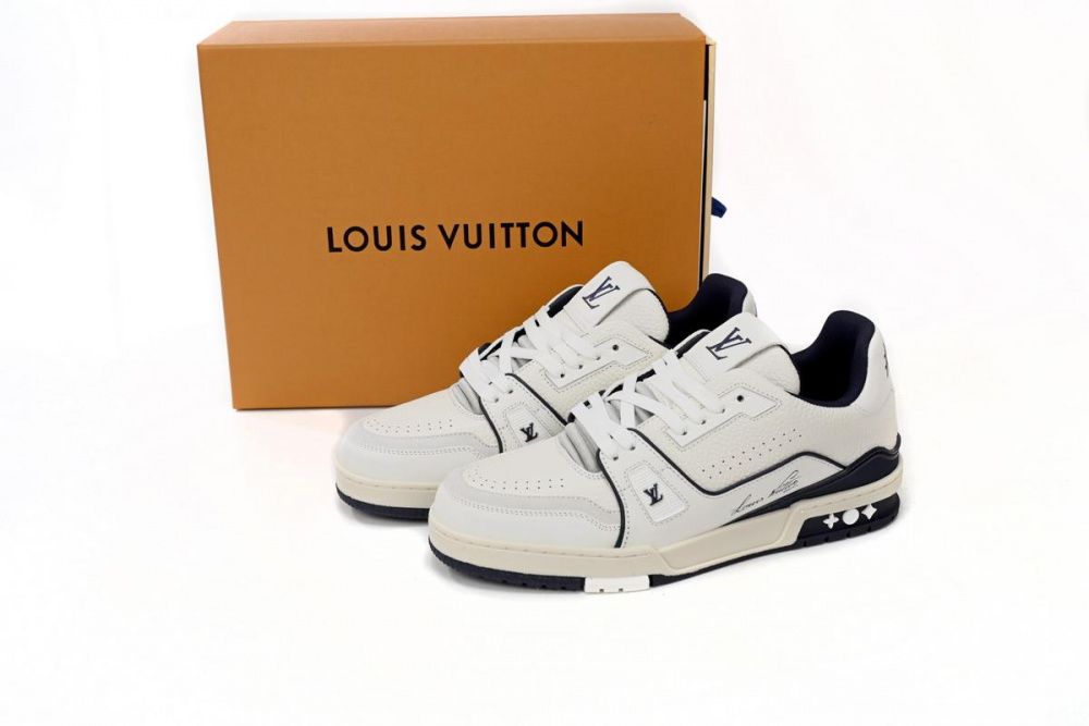 Louis Vuitton Trainer All Blue Dark Dlue Lychee Pattern