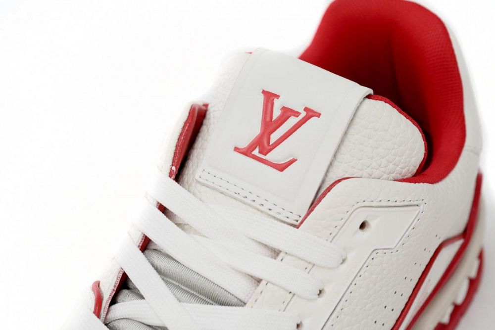 Louis Vuitton Trainer All Blue White Red Lychee Pattern