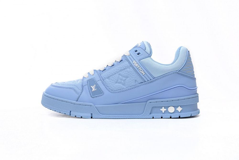 Louis Vuitton Trainer All Blue Embossing