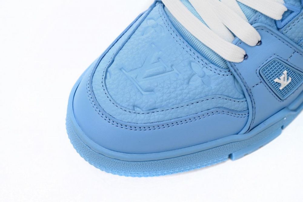 Louis Vuitton Trainer All Blue Embossing