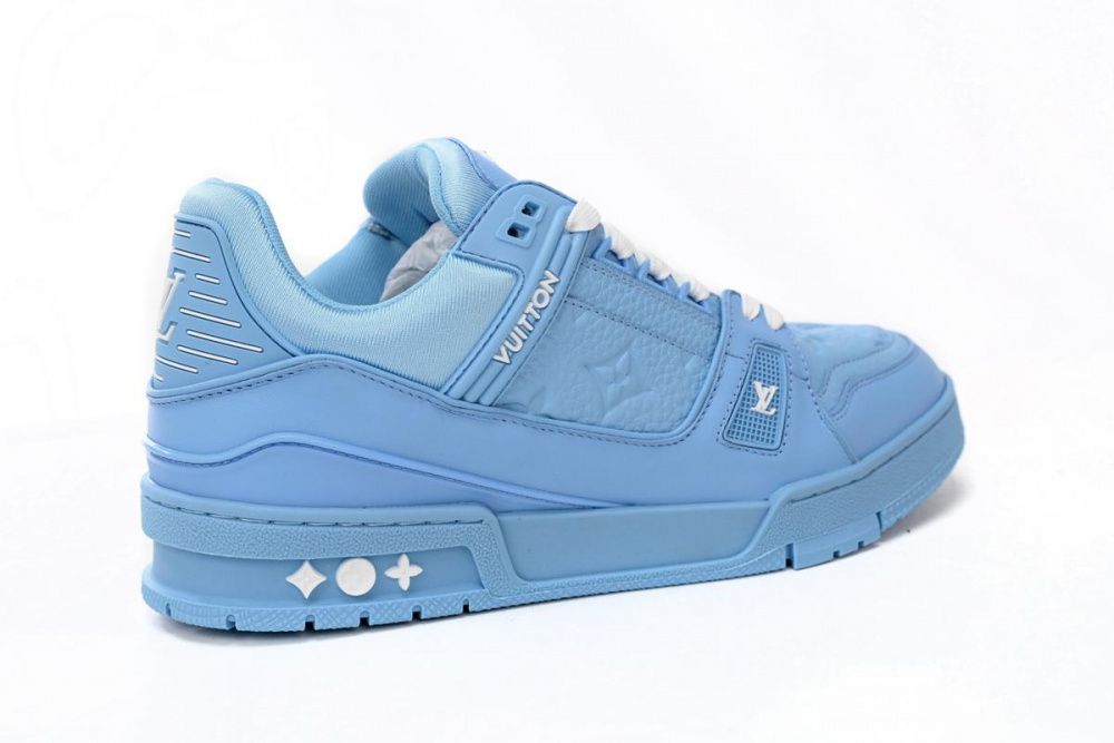 Louis Vuitton Trainer All Blue Embossing