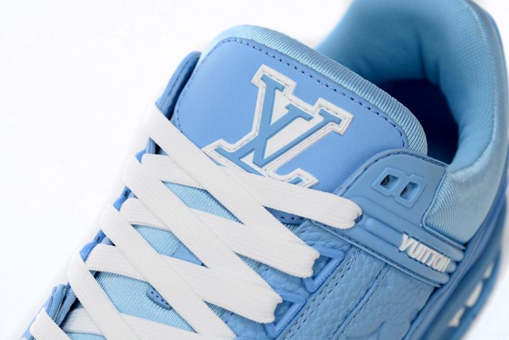 Louis Vuitton Trainer All Blue Embossing