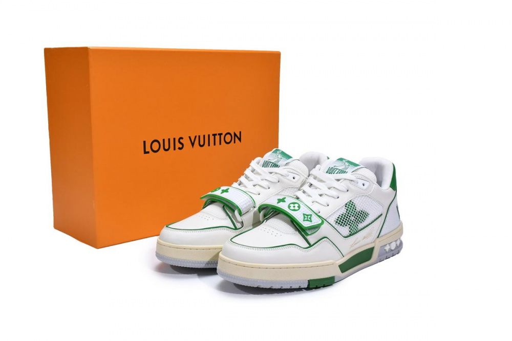 Louis Vuitton Trainer White Green