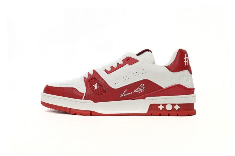 Louis Vuitton Trainer White Red