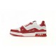 Louis Vuitton Trainer White Red