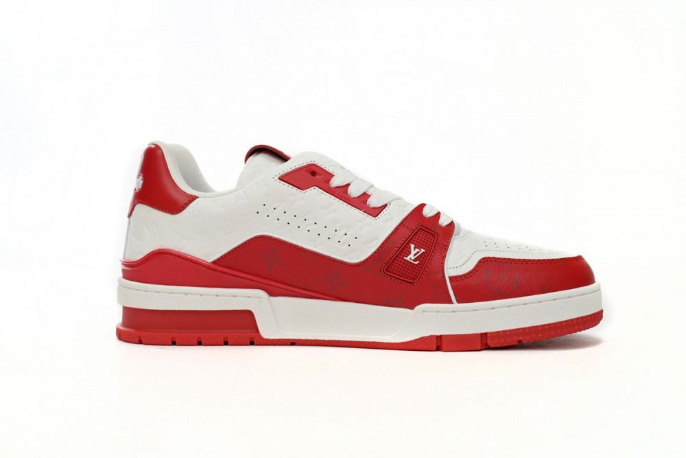 Louis Vuitton Trainer White Red