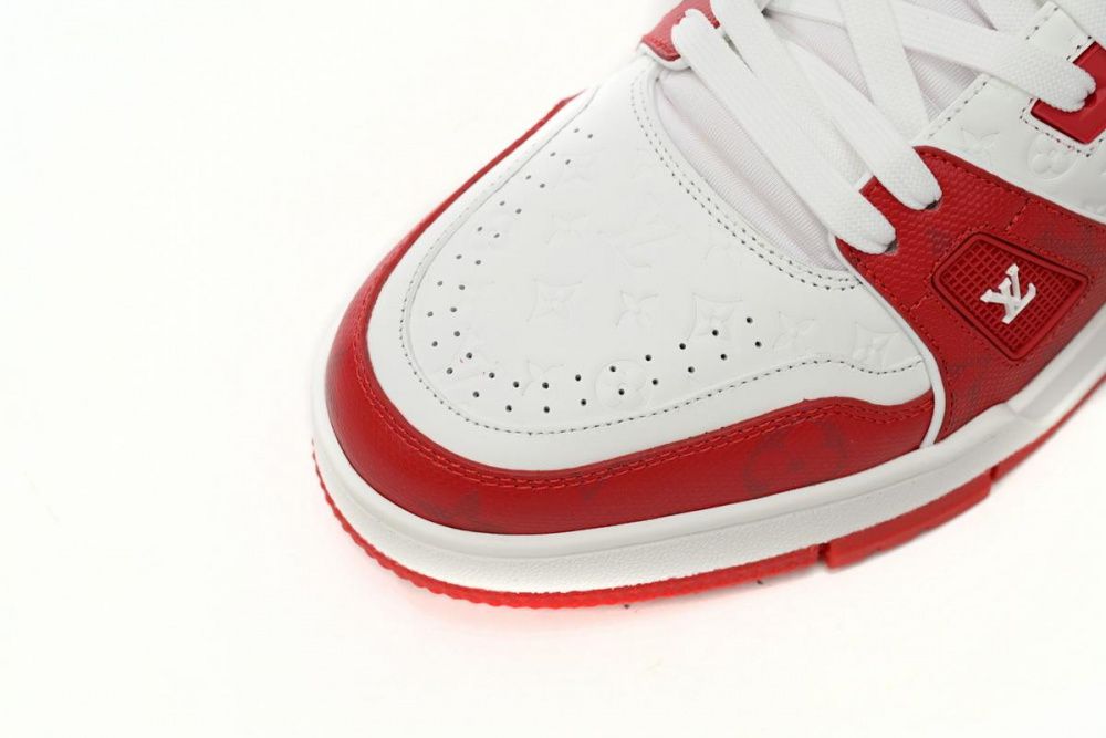 Louis Vuitton Trainer White Red