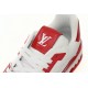 Louis Vuitton Trainer White Red