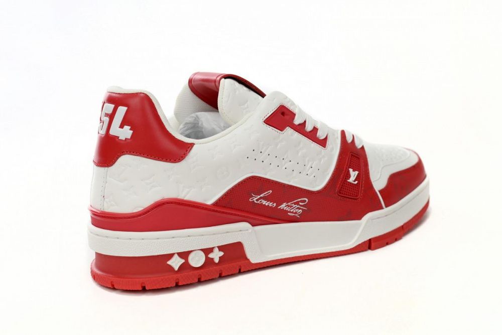 Louis Vuitton Trainer White Red