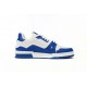 Louis Vuitton Trainer White Blue