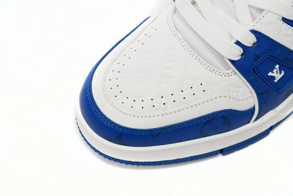 Louis Vuitton Trainer White Blue