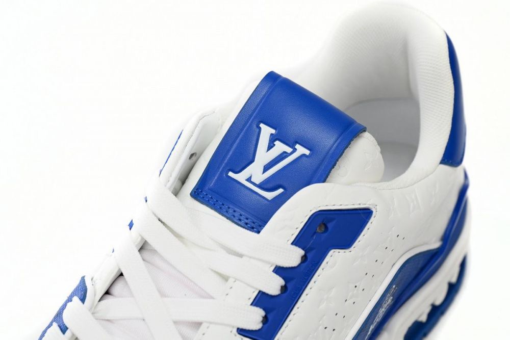 Louis Vuitton Trainer White Blue