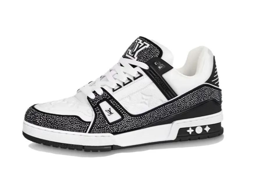 Louis VuittonTrainer Black White Swarovski