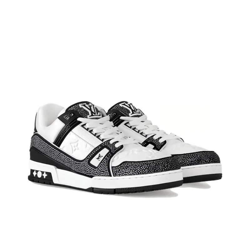 Louis VuittonTrainer Black White Swarovski