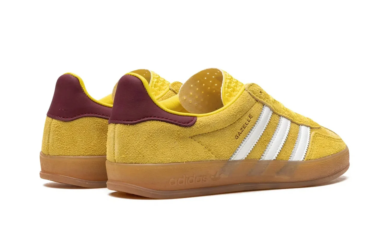 Adidas Gazelle Indoor Bright Yellow Collegiate Burgundy