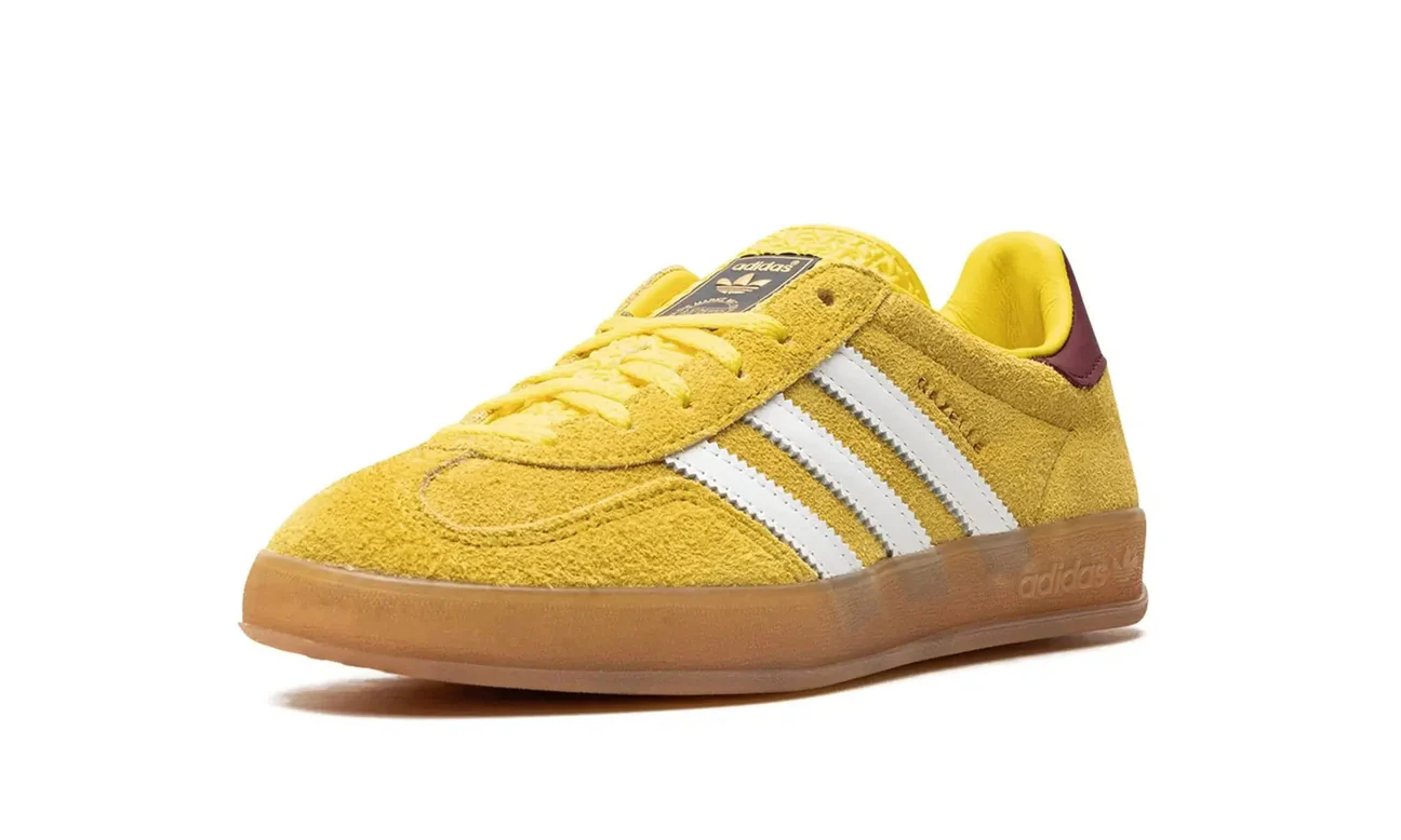 Adidas Gazelle Indoor Bright Yellow Collegiate Burgundy