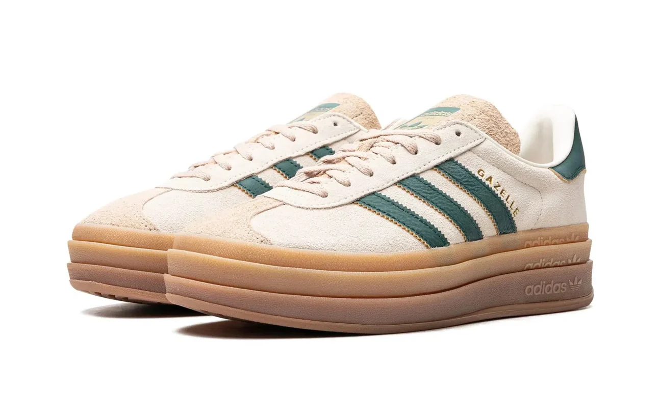 Adidas Gazelle Bold Magic Beige Collegiate Green